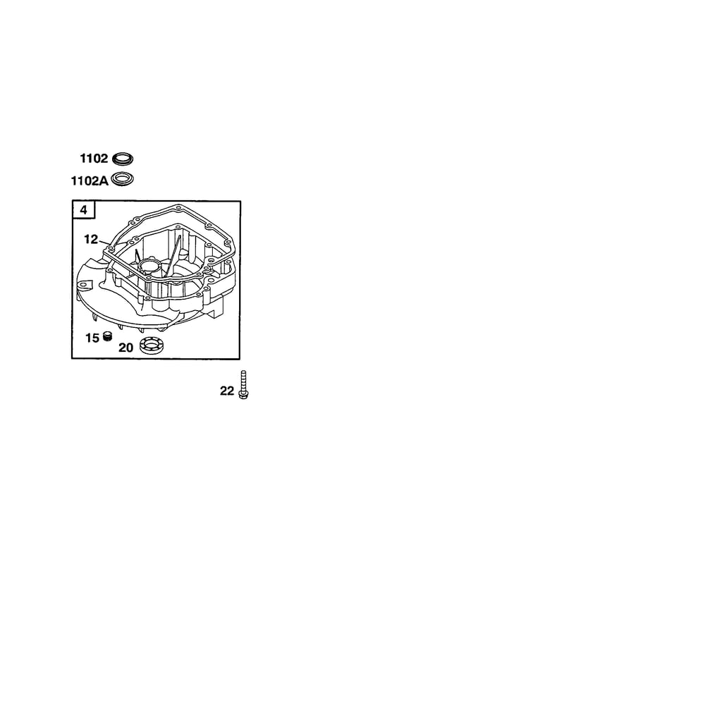 Sump-Engine Diagram and Parts List for 120600TO120699  Briggs and Stratton Engine